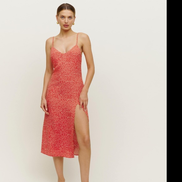 Reformation Crimini Dress in Red - Picture 1 of 3